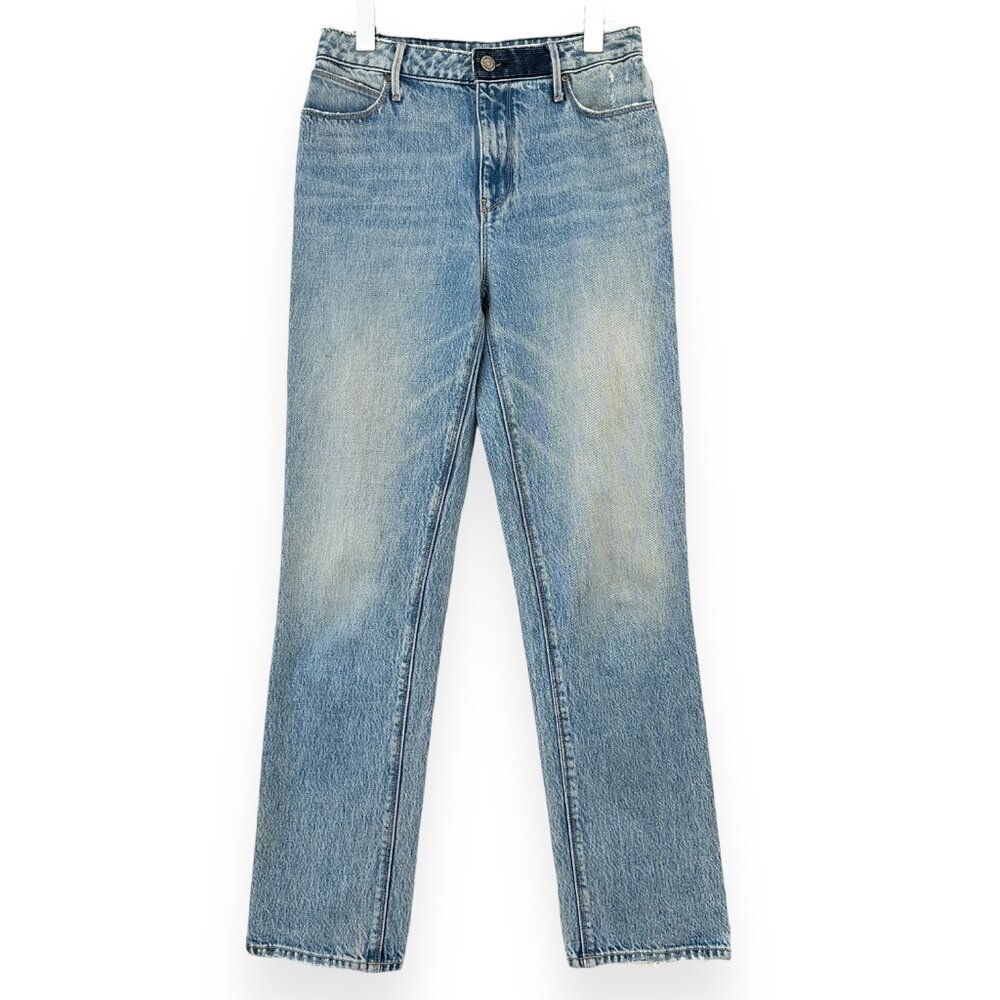 RtA Road to Awe Light Wash Slim Straight Leg Distressed Jeans sz 28